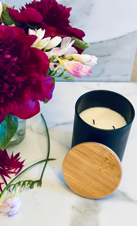 Freesia the Flirt, luxury hemp coconut soy wax candle, hand-poured with love